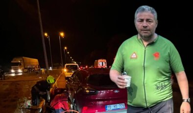 Bisikletli öğretmenin kahreden sonu: 2 otomobil peş peşe çarptı