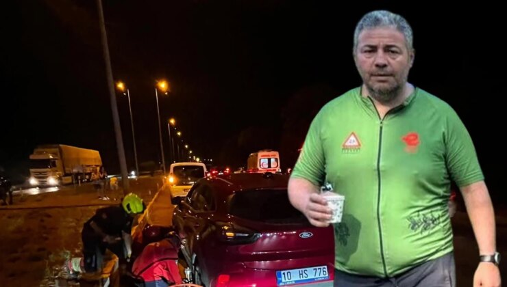Bisikletli öğretmenin kahreden sonu: 2 otomobil peş peşe çarptı