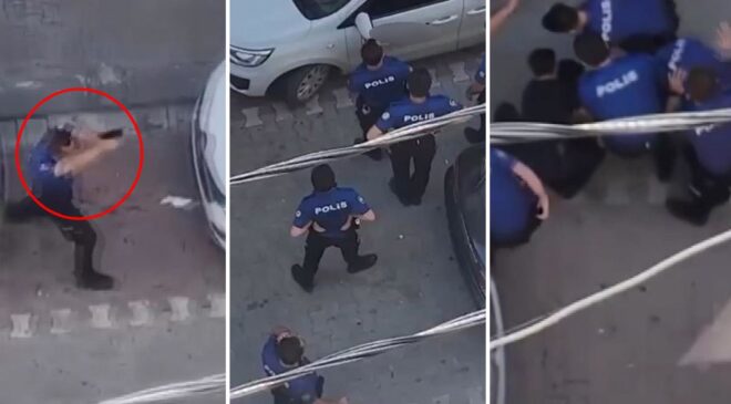 Polis ekiplerinin zor anları! Havaya ateş açmak zorunda kaldılar