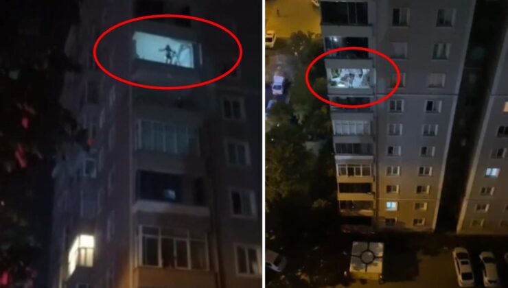 Metrelerce yükseklikte ölümle dans! Yürekler ağza geldi