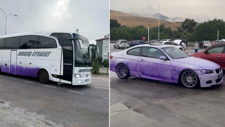Onlarca aracın mora boyandığı olayda yeni gelişme! Sorumlular tespit edildi
