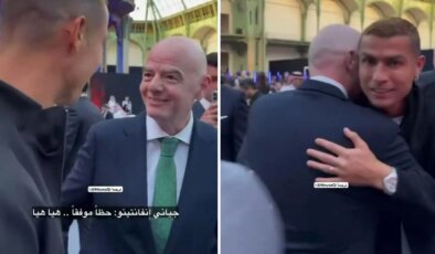 Ronaldo ile Infantino arasında gülümseten diyalog: 23 gol daha mı kaldı?