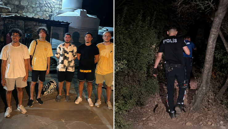 Bodrum’da kaybolan 5 arkadaş 3 saatte kurtarıldı