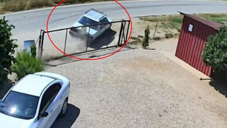 Otomobilin takla attığı anlar kamerada: Aynı aileden 2 kişi yaralandı, 3 çocuk kurtuldu