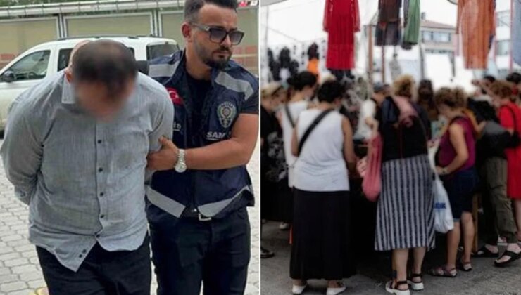 Semt pazarında mide bulandıran olay! Genç kadını hemen polise koştu