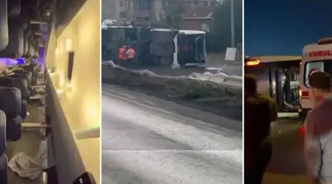 İstanbul’da işe gidenleri taşıyan servis devrildi: 15 yaralı
