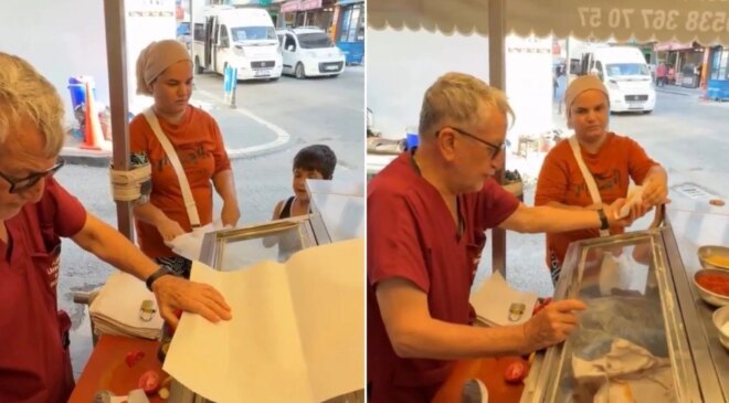 Seyyar satıcıdan çocuğunun yanında anneye tepki çeken sözler: Bir tane alıp bir de ambalaj istiyorsun