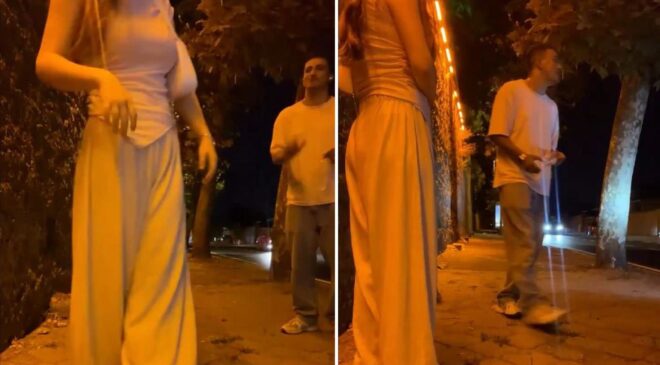 Sokakta video çekerken sivil polise yakalandılar: Karım benim