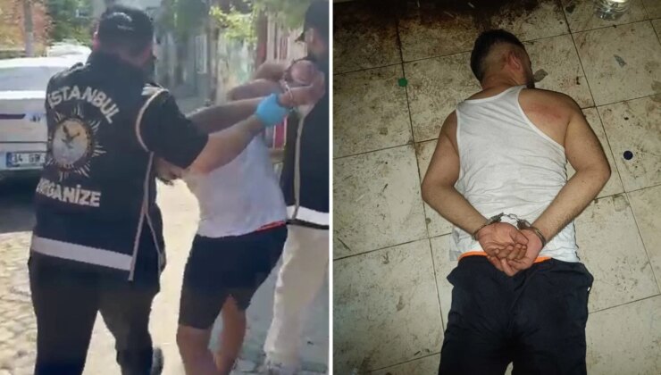 Esnafa kan kusturan şüpheliler yaka paça yakalandı