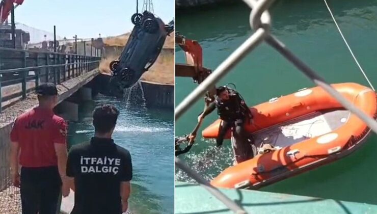 Kontrolden çıkan araç sulama kanalına uçtu! Ekipler zamanla yarıştı