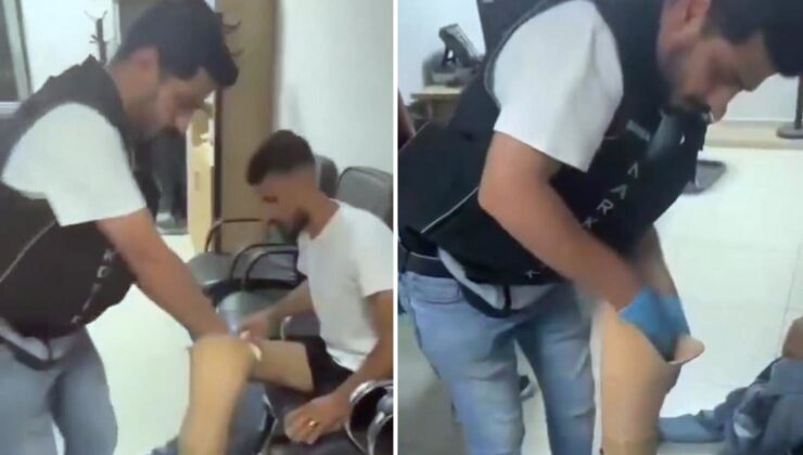 Suriyeli şahsın protez bacağından çıkanlar akıllara durgunluk verdi