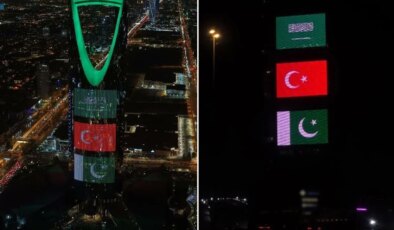 Türkiye, Suudi Arabistan ve Pakistan anlaştı! Simge yapılar üç ülkenin renklerine büründü