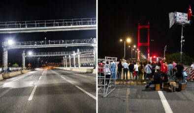 15 Temmuz Şehitler Köprüsü “Asırlık Gece” Belgesel çekimleri kapsamında trafiğe kapatıldı