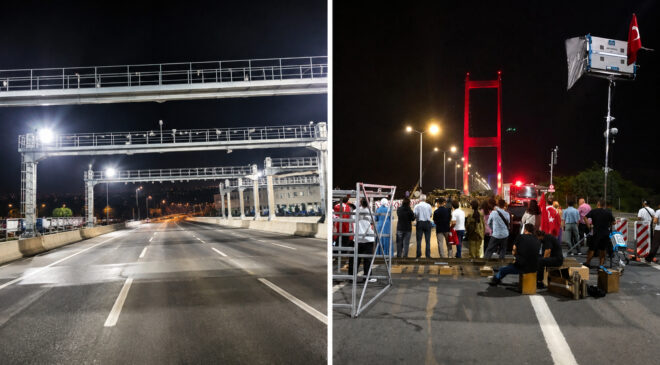 15 Temmuz Şehitler Köprüsü “Asırlık Gece” Belgesel çekimleri kapsamında trafiğe kapatıldı