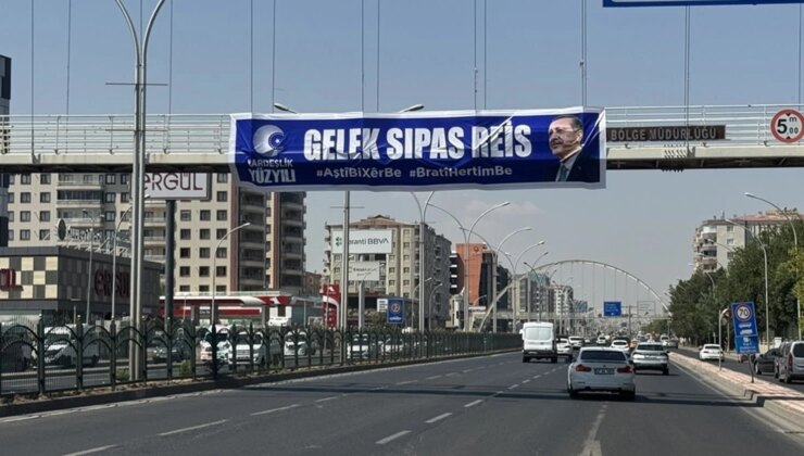 Diyarbakır’da dikkat çeken pankart: Erdoğan’a Kürtçe teşekkür ettiler