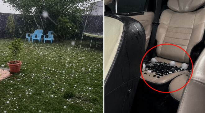 Fransa’tyı fırtına vurdu, tenis toplu büyüklüğünde dolu yağdı