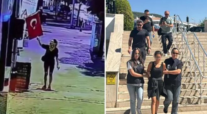 Ters kelepçe ile alındı! İşte bayrağımızı yakan o alçağın savunması