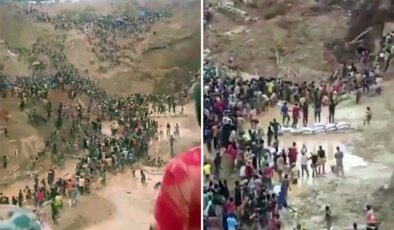 Toprağın onlarca insanı diri diri yuttuğu an kamerada