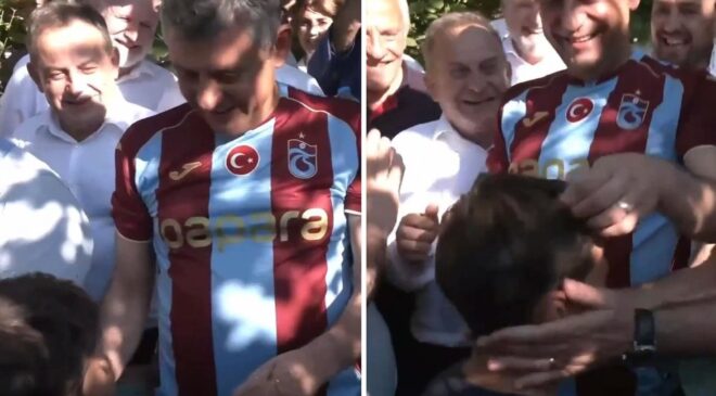 Trabzonsporlu çocuktan Özgür Özel’i kahkahaya boğan espri