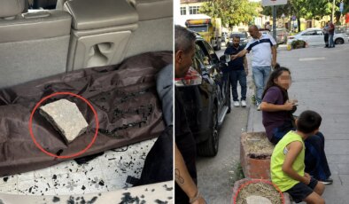 Trafikte yol verme kavgası dehşete düşürdü: Camı taşla kırıp ailesinin gözü önünde darbettiler