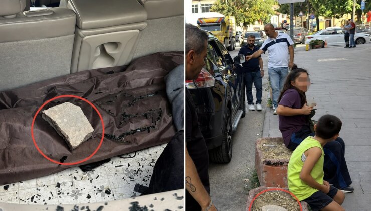 Trafikte yol verme kavgası dehşete düşürdü: Camı taşla kırıp ailesinin gözü önünde darbettiler