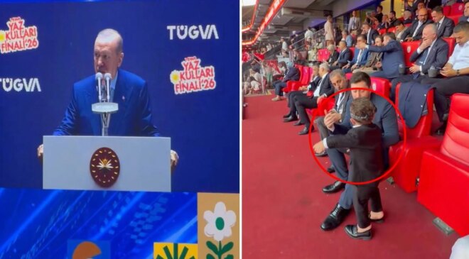 TÜGVA’nın etkinliğine damga vuran görüntü! Çok sinirlendi
