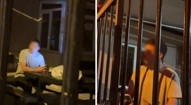 Tuvaleti kullanmak için girdiği camide mahsur kaldı, taş atarak yardım istedi