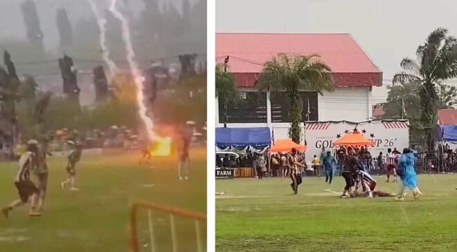 Tayland’da maç sırasında sahaya yıldırım düştü: 1 ölü, 9 yaralı