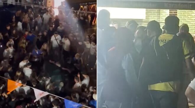 Poizi konserinde ortalık bir anda karıştı! Tekme ve yumruklar havada uçuştu