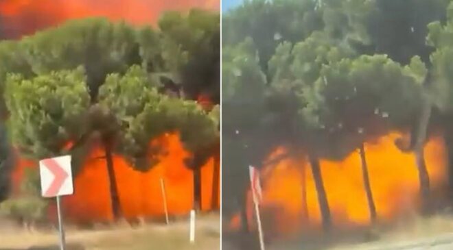 Yalova’da düşen F-16 üstlerinden böyle geçmiş! Yeni görüntüler