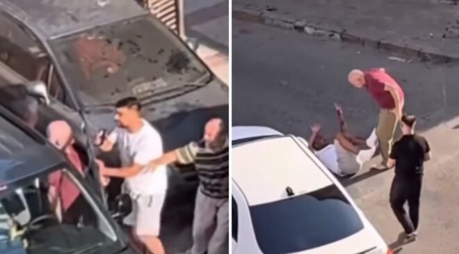 Yaşlı gördü horozlandı: Sopayı yiyince duruldu