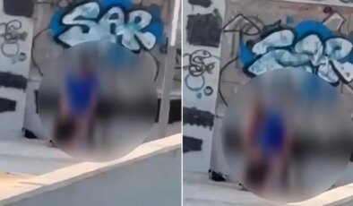 Güpegündüz çatıda ilişkiye girdiler