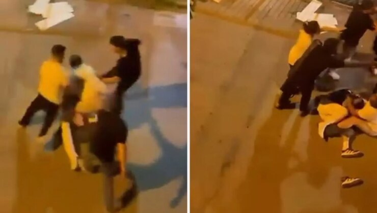 Çekmeköy’de yol verme kavgası: Tekmeli yumruklu saldırı kamerada