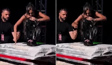 Konserde şaşırtan anlar: Yıldız Tilbe kendisini tutmak isteyen güvenliği itti