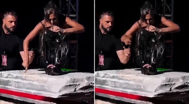Konserde şaşırtan anlar: Yıldız Tilbe kendisini tutmak isteyen güvenliği itti