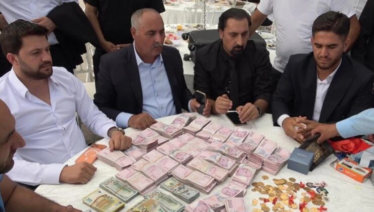 Damada yaklaşık 20 milyon TL, geline kilolarca altın takıldı