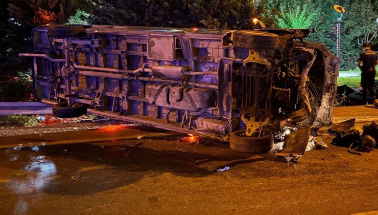 Esenler’de makas atan minibüs zincirleme kazaya neden oldu: 1 ölü, 5 yaralı