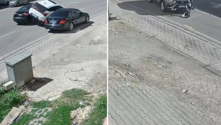Bir gün arayla aynı yerde 2 kaza kamerada