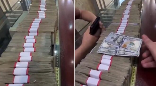 Bir tomar değil, metrelerce para! 300 doların karşılığı görenleri şaşkına çevirdi