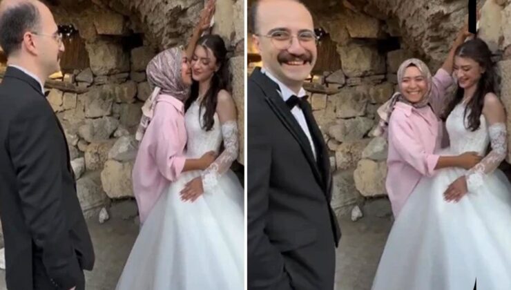 Düğün fotoğrafı çekimin şaşırtan anlar: Damattan önce fotoğrafçı öptü