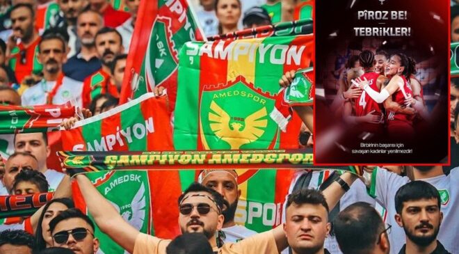 Amedspor’dan Filenin Sultanları’na Kürtçe ve Türkçe tebrik