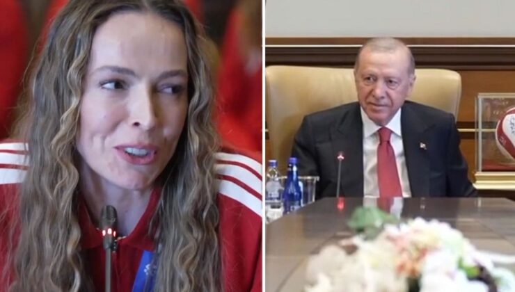 Cumhurbaşkanı Erdoğan ile Eda Erdem arasında gülümseten diyalog