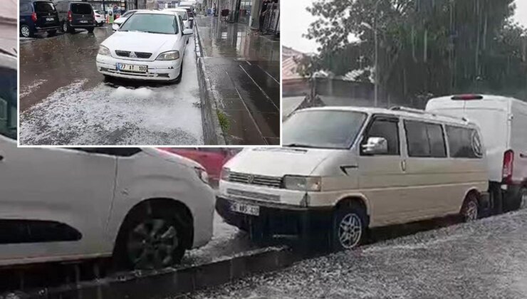 Eylül ayında şaşırtan manzara! Kars’ı ani dolu yağışı vurdu