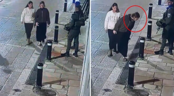 Kudüs’te manastır önünde tepki çeken hareket! Polisler peşine düştü