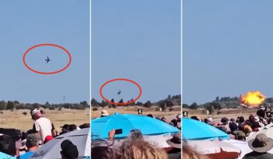 Hava gösterisi felaketle bitti: F-4 Phantom izleyicilerin gözü önünde düştü