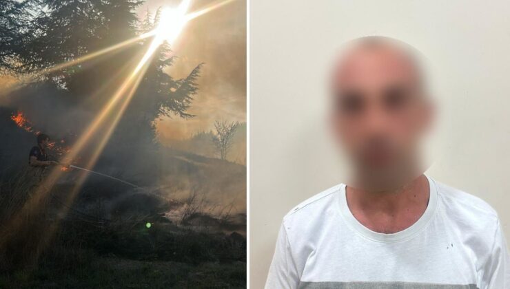 Arnavutköy’de çayırlık alanı yakıp kaçan şahıs kıskıvrak yakalandı