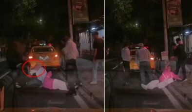 İstanbul’da taksici dehşeti! Yaşlı adamın yüzüne tekme attı, kadın yerde sürüklendi