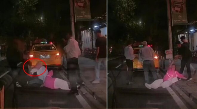 İstanbul’da taksici dehşeti! Yaşlı adamın yüzüne tekme attı, kadın yerde sürüklendi