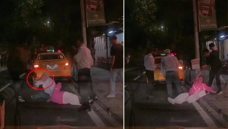 İstanbul’da taksici dehşeti! Yaşlı adamın yüzüne tekme attı, kadın yerde sürüklendi