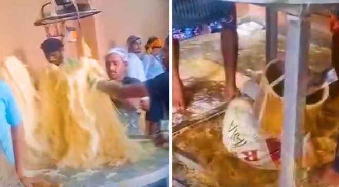 Hindistan’dan yine mide bulandıran görüntüler! Bu kez tatlı tesisinden